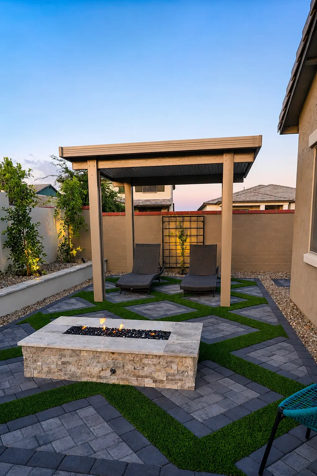 Fire Pit & Shade