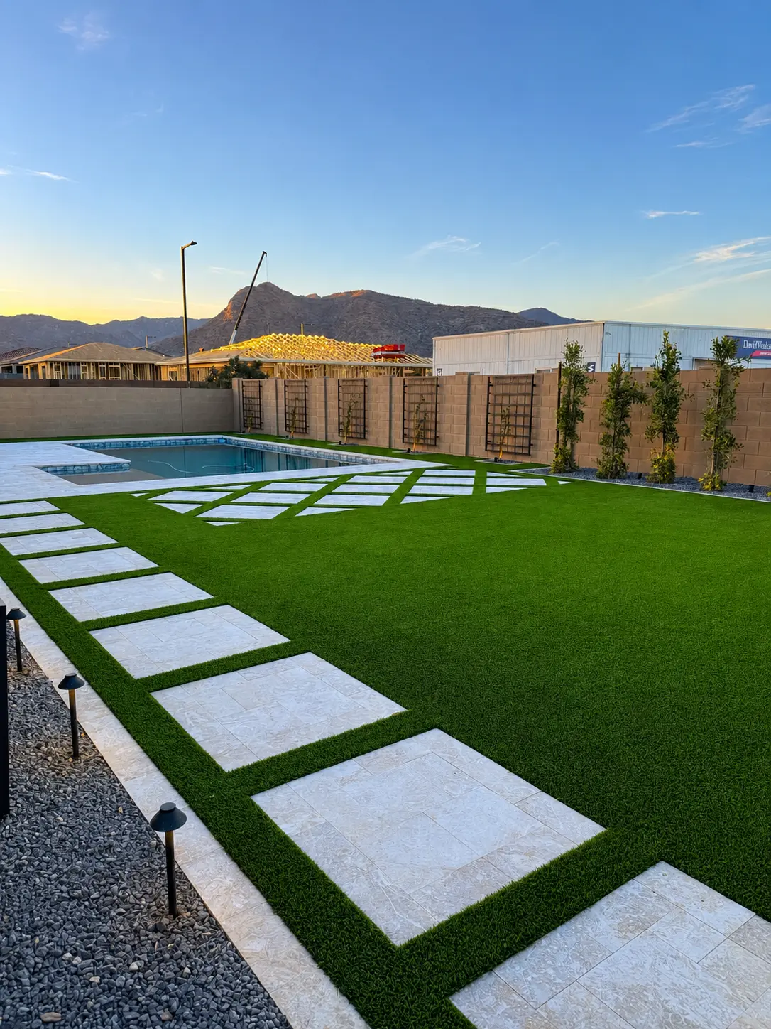 Pool, Turf & Pavers